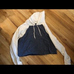 Comfortable target women’s hoodie blue and white